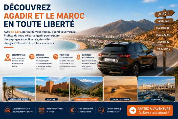 Découvrez Agadir et le Maroc en toute liberté