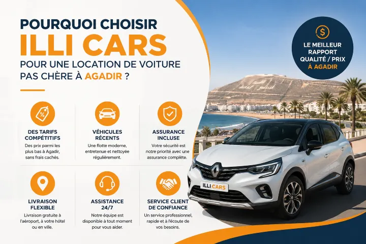 Pourquoi choisir Illi Cars pour une location de voiture pas chère à Agadir ?