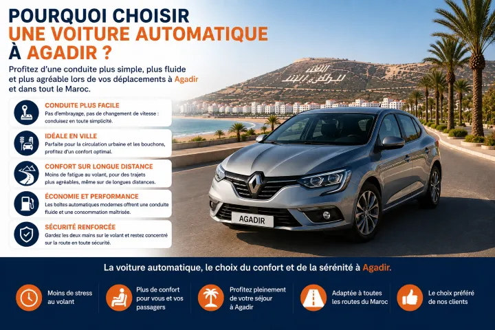 Pourquoi choisir une voiture automatique à Agadir