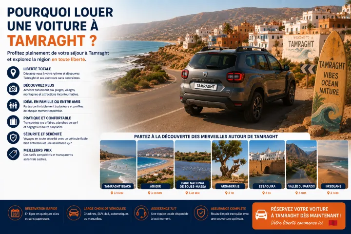Pourquoi louer une voiture à Tamraght