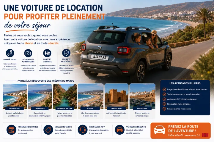 Une voiture de location pour profiter pleinement de votre séjour